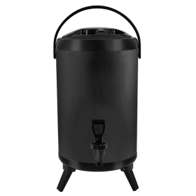 L Stainless Steel Insulated Beverage Dispenser (Color: BLACK)