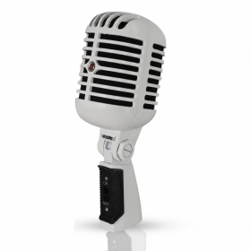 Retro Dynamic Vocal Iconic Microphone Vintage Style (Color: White)
