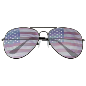 4th of July Party Patriotic American Flag Sunglasses (Color: BLACK, size: One Size)