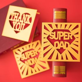 2pc Father's Day Cards; Valentine's Day; Mother's Day Cards (Items: SUPER MOM)