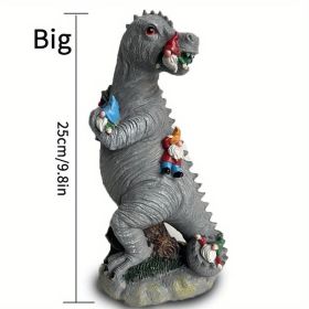 Dinosaur Gnomes Outdoor Garden Decorations,Housewarming Gift (size: 9.84inch)