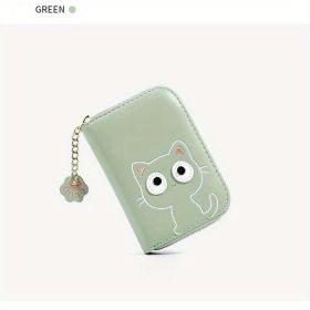 Kawaii Multi-card Slot Card Holder (Color: green)