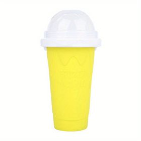 Homemade Squeezable Juice Water Bottle,Smoothie Cup (Color: Yellow)