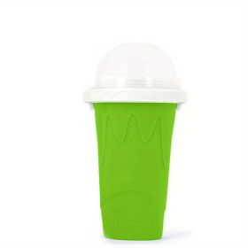 Homemade Squeezable Juice Water Bottle,Smoothie Cup (Color: green)
