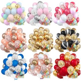 25pcs Confetti Metallic Chorme Balloons, All Occasions (Color: Set 4)