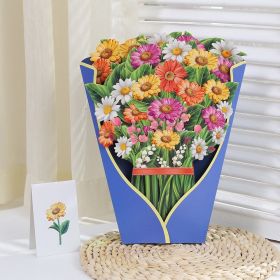 3D Pop Up Flower Bouquet Paper Flowers Cards (Items: Daisy)
