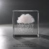 Moon; Cloud; 3D Cube Engraved Crystal Craft Ornaments