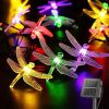 Solar Dragonfly String Lights Waterproof 20 LEDs