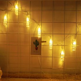 Photo Clip String Lights Home Decor Indoor/Outdoor; For Wedding Party (Color: Warm White, size: Battery Box Type 3m20LED Clip Light)