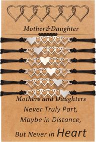 Desimtion Mothers Day Gifts; Mother Daughter Bracelets (Style: 6-Heart)