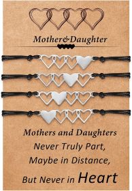 Desimtion Mothers Day Gifts; Mother Daughter Bracelets (Style: 4-Heart)