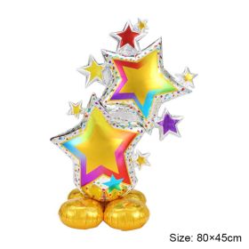 Standing Happy Birthday Foil Valentine Day Balloons (Color: 02, size: As Picture)