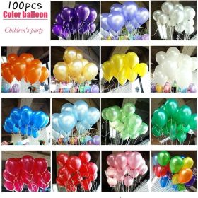 100pcs/lot Pearl Balloon Circle Latex Balloon Wedding Party Balloons (Color: Red)