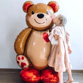 Big Bear Foil Balloon Large Size Love Heart Wedding (Color: 77x70cm, size: 40inch)