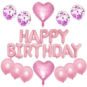 1 SET Children's Party Decoration Supplies Film Balloon Sequins (Color: Pink)