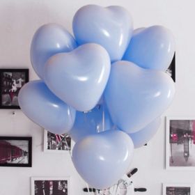 10pcs/lot  Latex Pearl Birthday Helium Heart Wedding Balloon (Color: Blue)