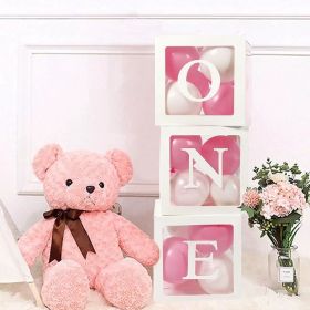 Balloons Boxes Set with Letters Birthday Party Wedding Decoration (Style: one)