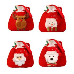 4pcs Christmas Gift Bags, Candy Treat Bags (Color: Color 4)