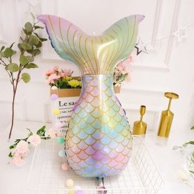 MERMAID Aluminum Film Balloon Birthday Balloon Decoration (Color: green)
