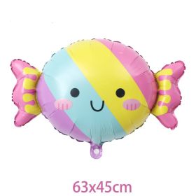 Ice Cream Candy dessert series shape Foil Balloons (Ballon Size: as photo, Color: 1pcs balloon A)