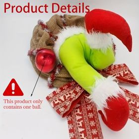 Christmas Thief Wreath Front Door Decoration (size: 50cm/19.6in)