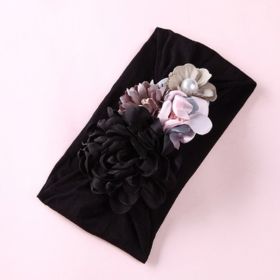 Newborn Baby Girl Nylon Headbands for Infant Toddler Kids (Color: BLACK)