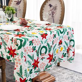 Muwago Christmas Garland  Printed Tablecloth For Dining Room (size: W52"*H78")