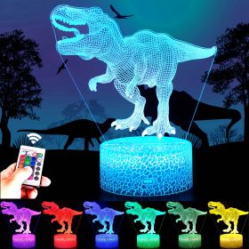 16 Colors Children 3D Illusion Bedside Lamp Remote Control Night Light For Kids (Style: Unicorns)