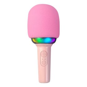 Wireless Karaoke Microphone; Handheld Mic with Speaker (Ships From: China, Color: Pink)