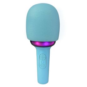 Wireless Karaoke Microphone; Handheld Mic with Speaker (Ships From: China, Color: Blue)