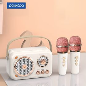 Portable KTV Speaker With Microphone Set (Items: Single Wheat Pink)