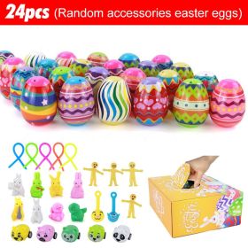 Easter Eggs  Decorations Plastic Easter Eggs Candies (Ships From: CN, Color: 24pcs)