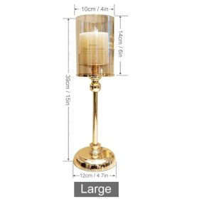Nordic Candle Holder Luxury Candlestick Wedding Table Centerpieces (Ships From: China, Color: Large)
