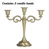 3/5-Arm Metal Plated Candle Holders, Party, Wedding Centerpiece