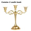 3/5-Arm Metal Plated Candle Holders, Party, Wedding Centerpiece