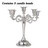 3/5-Arm Metal Plated Candle Holders, Party, Wedding Centerpiece