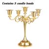 3/5-Arm Metal Plated Candle Holders, Party, Wedding Centerpiece
