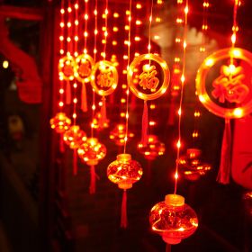 Chinese New Year String Lamp Traditional Chinese Knot Lantern (Emitting Color: 3M Type D, Wattage: US)