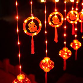 Chinese New Year String Lamp Traditional Chinese Knot Lantern (Emitting Color: 3M Type C, Wattage: EU)