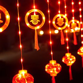 Chinese New Year String Lamp Traditional Chinese Knot Lantern (Emitting Color: 3M Type B, Wattage: EU)