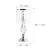 Luxury Metal Candle Holders with Crystal Flowers Vase Centerpieces Wedding
