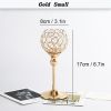 Crystal Candle Holder Pillar Gold/Silver Wedding Table Centerpiece Decor
