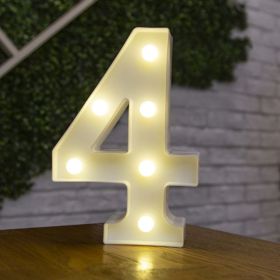 Alphabet Letter LED Lights Luminous Number Lamp (Type: 4)