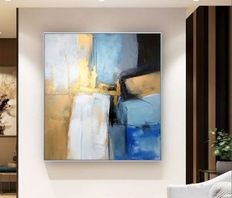 Large Minimalist Abstract Art Oli Painting Original (Style: 01, size: 60x60cm)
