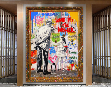 Love is Figure Wall Art Extra Large Hand Painted (Style: 01, size: 100X150cm)