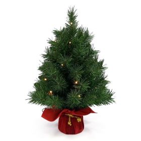 Small Christmas Tree for Tabletop Holiday Decoration (Type: Red Velvet Base, Color: As pic show)