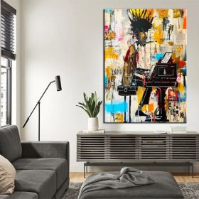 Jazz Musician Contemporary Graffiti Figure Wall Art (Style: 01, size: 70x100cm)