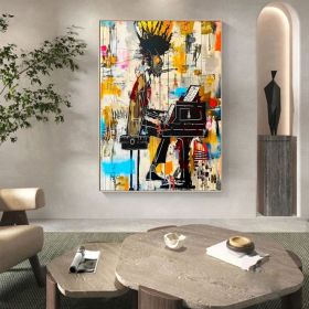 Jazz Musician Contemporary Graffiti Figure Wall Art (Style: 01, size: 80x120cm)