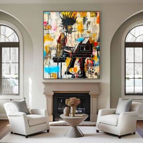 Jazz Musician Contemporary Graffiti Figure Wall Art (Style: 01, size: 60X90cm)
