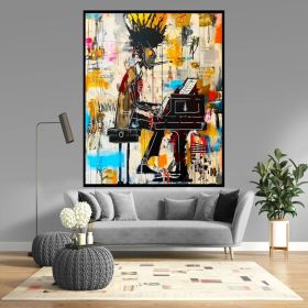 Jazz Musician Contemporary Graffiti Figure Wall Art (Style: 01, size: 50X70cm)